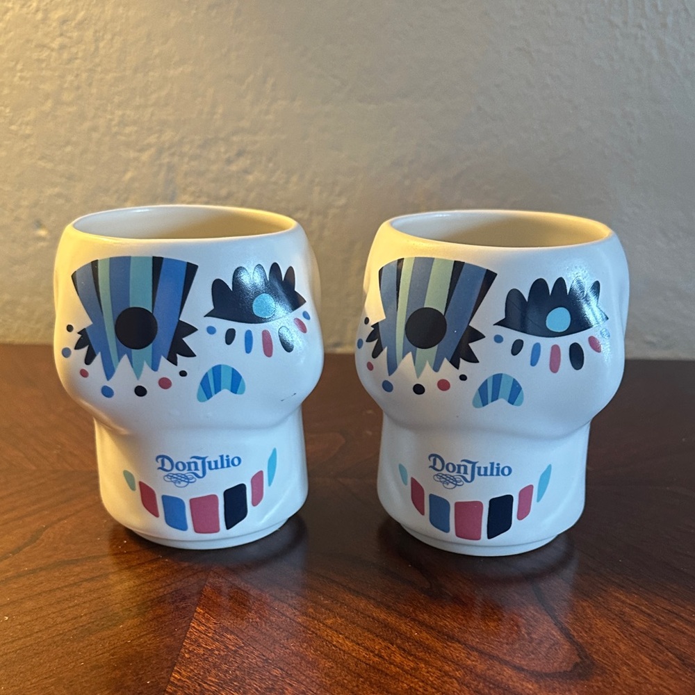 Don Julio Ceramic Art Cups Set of 2 – Claudio Limón Design – Tequila Bar Decor